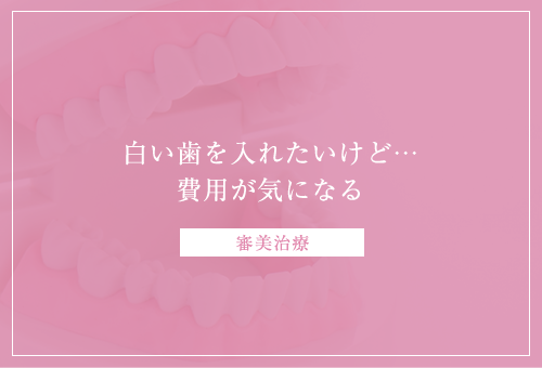 白い歯を入れたいけど…費用が気になる